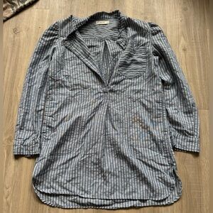 Blank NYC Chambray Striped Tunic/Shirt Dress